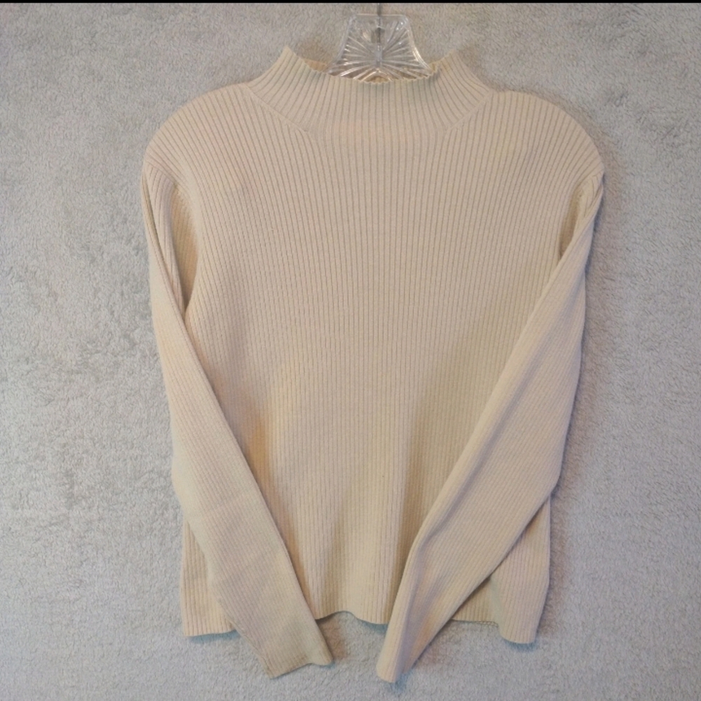 Worthington Girls/Teens Sweater Size Medium Beige/Tan Turtle Neck EUC